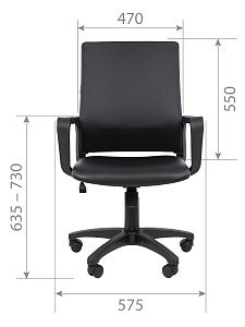 Офисное кресло CHAIRMAN 606 ЭКО, экокожа, черный